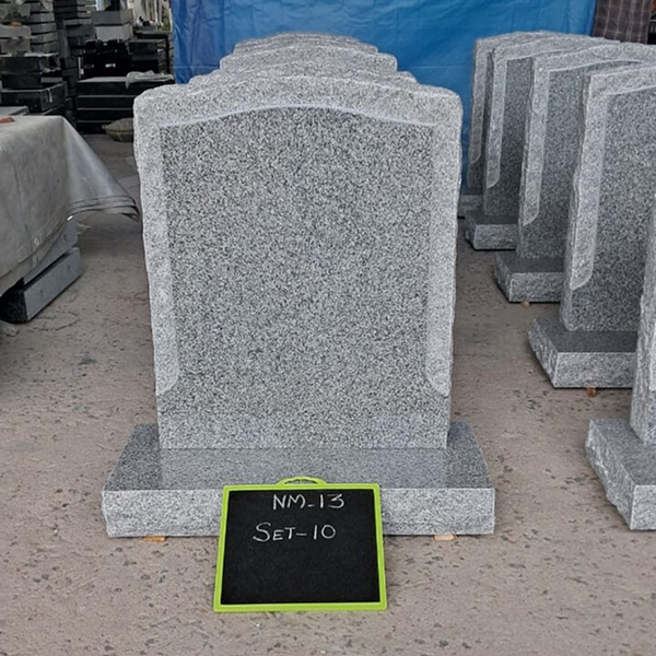 grey pitched ogee top headstones